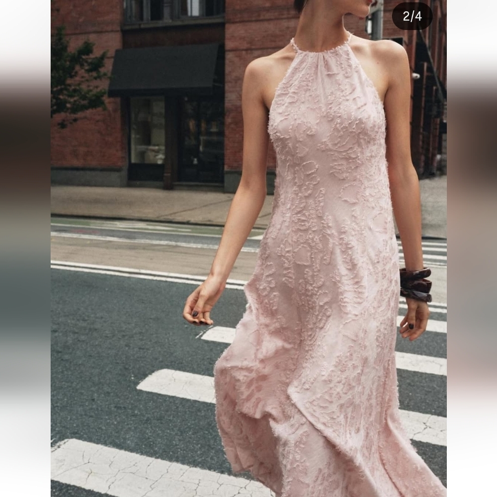 Zara Maxi Dress Pink Size XS and S - Picture 7 of 11